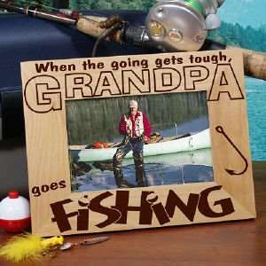 Go Fishing Wood Picture Frame