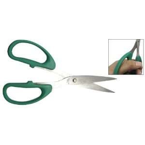   Hard Plastic Green Grip Metal Cut Straight Scissors