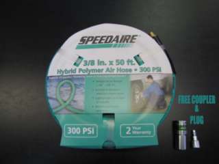 Speedaire 3/8 x 50 polymer air compressor hose 300psi  