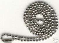 Stainless Steel Ball Chain 29 Inch Necklace Dog Tag  