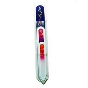 sizes of Music Notes Colored Crystal Glass Manicure Files in White 