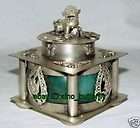 vintage tibet silver jade kylin dragon incense burner 