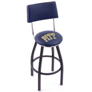 University of Pittsburgh Steel Logo Stool with Back and 