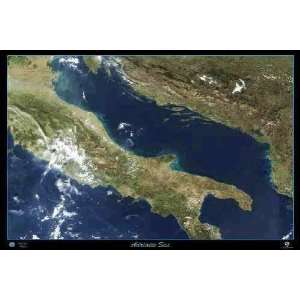  Adriatic Sea Satellite Map, 36x24
