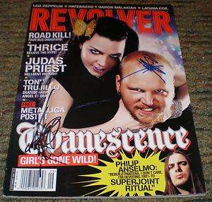 AMY LEE / BEN MOODY  EVANESCENCE   Signed 2003 REVOLVER Magazine 