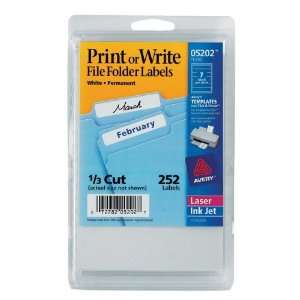  AVERY White File Folder Labels Sold in packs of 6 Office 