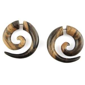  Hand Carved Dark And Light Marble Sono Wood Steel Ear Base 