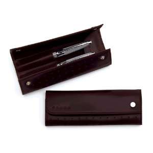   Brown Vintage Leather Double Pen Pouch   AC128 2C