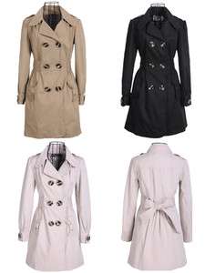 New Style Womens Trendy Double breasted Trench Autumn Winter Coat 