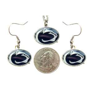  Penn State Nittany Lions Necklace and Dangle Earring Charm 