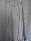 JILL XL Bright White COTTON Daydreamer Tiered Pull On Maxi SKIRT NWT 