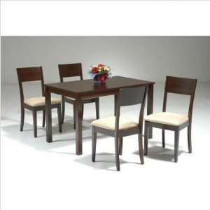   510020S Cafe 44 5 Piece Compact Dining Table Set Furniture & Decor