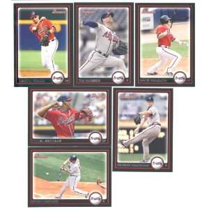2010 Bowman Atlanta Braves 8 Card Team Set (Veterans)   Set Includes 