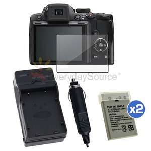 Battery+Charger+Film for CP1 ENEL5 NIKON Coolpix P500  