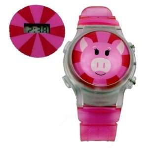  Pig Bubble Flip Top Watch with Pink Band Toys & Games