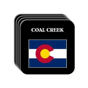  US State Flag   COAL CREEK, Colorado (CO) Set of 4 Mini 