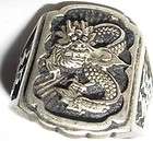 charming Tibet Silver Dragon mens ring