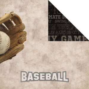  Sport Baseball 12 x 12 Double Sided Paper Arts, Crafts 