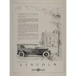  1923 Vintage Ad Lincoln Seven Passenger Touring Car 