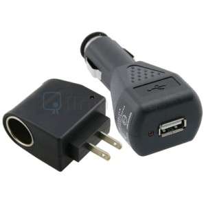   USB Car Charger Adapter+AC to DC Car Cigarette Lighter Socket Adapter