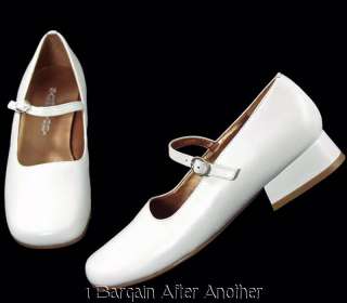 New Sam & Libby Ollie White Leather Mary Jane Dress Shoes Size Youth 3 