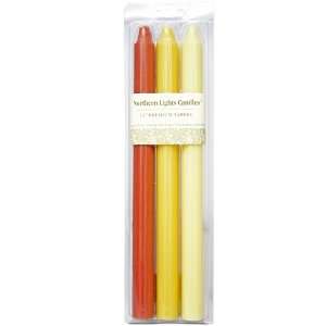   Candles   Rustic Tapers 6pc Clamshell   12in Sunset