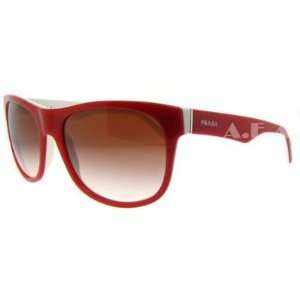    Prada Spr24l Red White / Brown Gradient Sunglasses 