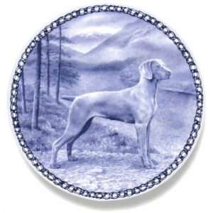  Weimaraner Danish Blue Porcelain Plate