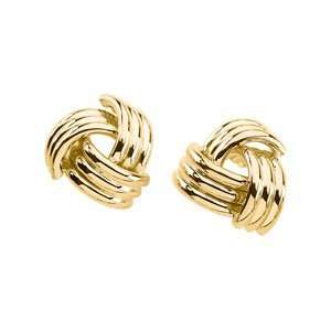  2711 14K Yellow Gold Pair 14X15.50Mm Polished Knot Earring 