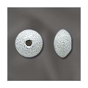  5.7mm Sparkle Saucer Sterling Silver Bead with 1.5mm Hole 