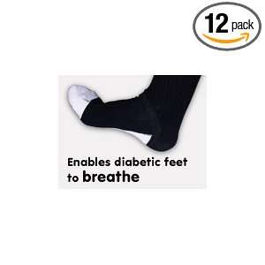   100% Cotton White Breathable Sole   Sock Size 12 15 Fits Shoe Size 10