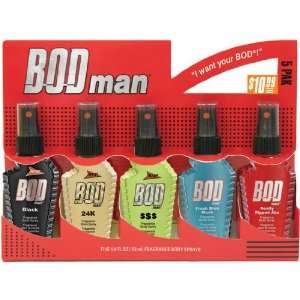  Bod Man, Five 1.8 Fl. Oz. Fragrance Body Sprays Beauty