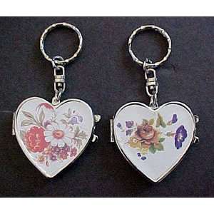 WHOLESALE LOT   Heart Mirror Locket Keychain w/Enamel   36 dozen