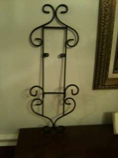 Black Metal Wall Plate or Picture Holder  