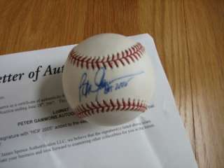 PETER GAMMONS (HOF 2005) Signed Baseball  JSA Auth.  
