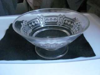 EAPG 1880S LOZENGES PATTERN (ANTIQUE GLASS FOOTED BOWL )  