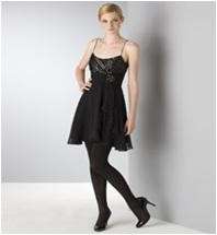 BCBG MAX AZRIA Short Black Silk Chiffon Sequin Party Dress   Assorted 