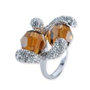  Kallestra Swarovski Crystal Ring   Gold Jewelry