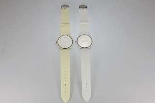   Sub Dials Style Silicone Crystal Soft Rubber Jelly Watch White/Beige