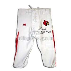  White No. Team Issued Louisville Adidas Football Pair of 