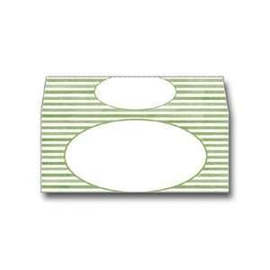  NRN GREEN & WHITE STRIPES #10 Envelope   4.125 x 9.5   25 