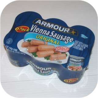 Six Pack Armour Vienna Sausage Regular 6 Cans Meat NEW  