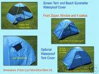Self Expand Sun Shelter, screen tent Optional cover  