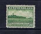 Newfoundland #263(1) 1941 44 20 cent green CAPE RACE MNH CV$4.50