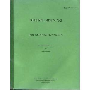  Relational indexing Introduction and indexing Jason 