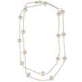New York Pearls 14k Yellow Gold FW Pink Pearl Tin cup Necklace (5 6mm 