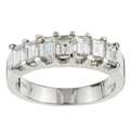 18K White Gold 1 3/8ct TDW Diamond Baguette Ring (G H, VS SI)