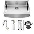 Vigo Farmhouse Stainless Steel Kitchen Sink/ Faucet/ Colander 