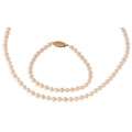   Childrens Pearl Necklace/ Bracelet Set (4 4.5 mm/ 14.5 in/ 5.75 in