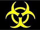 biohazard symbol yellow toxic car truck window vinyl decal sticker